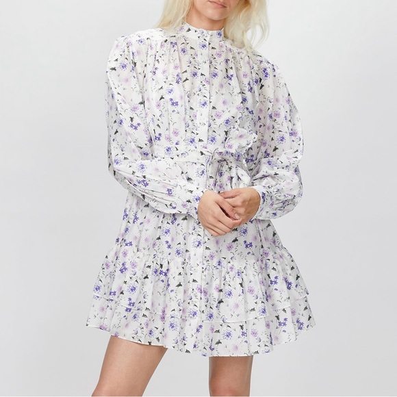 The Kooples Dresses & Skirts - The Kooples Floral Print Cotton Silk Shirt Dress